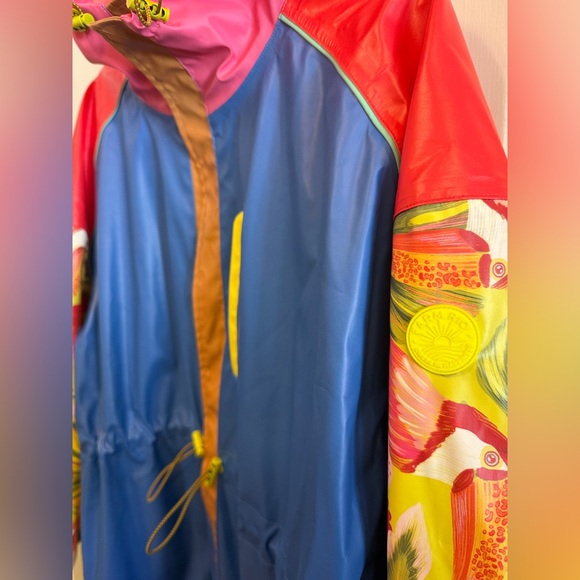 🦜Farm Rio Colorblock Long Raincoat - Picture 5 of 14